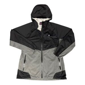 Little Donkey Andy Full Zip Hooded Windbreaker Jacket Men’s XL Black Gray Nylon